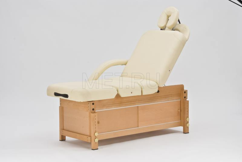 Wendermann Wood 2A Массажный стол стационарный с рамой из бука, кремовый МЕТ