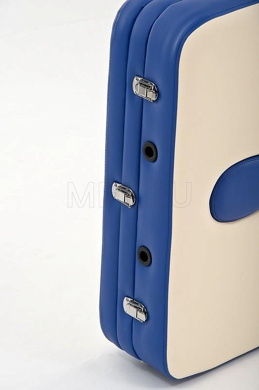 JF-AY 01 Стол массажный складной деревянный, трёхсекционный, кремово-синий