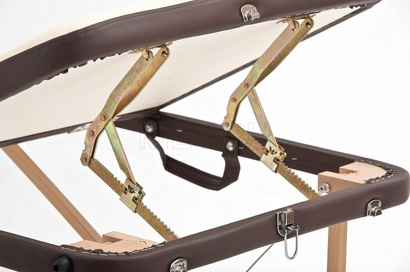 JF-AY01 3-х секционный массажный стол складной из дерева Крем/Коричневый