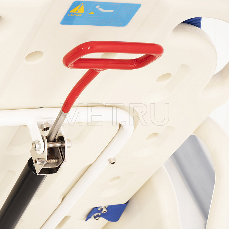 МЕТ ТВ-40 Тележка-каталка для перевозки больных с регулировкой высоты, КОЛЕСА 200мм, МАТРАС 80мм MET