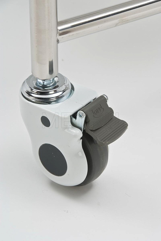 RS104-A Кровать медицинская механическая со спинками из нержавеющей стали МЕТ