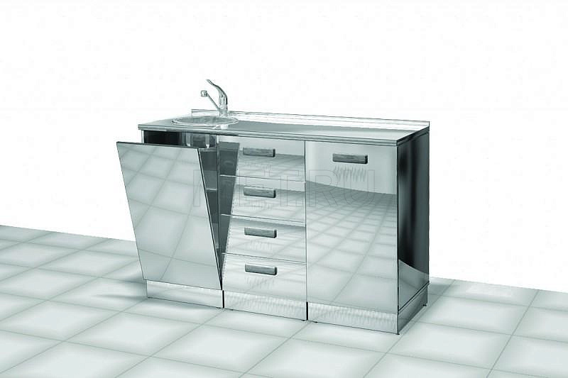 №1 Комплект мебели из нержавеющей стали. Ширина 150 см, глубина 60 см, высота 90 см от производителя