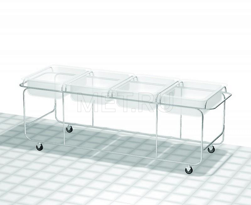 AT-K2 Тележка-каталка для четырех новорожденных, из нерж.стали от производителя