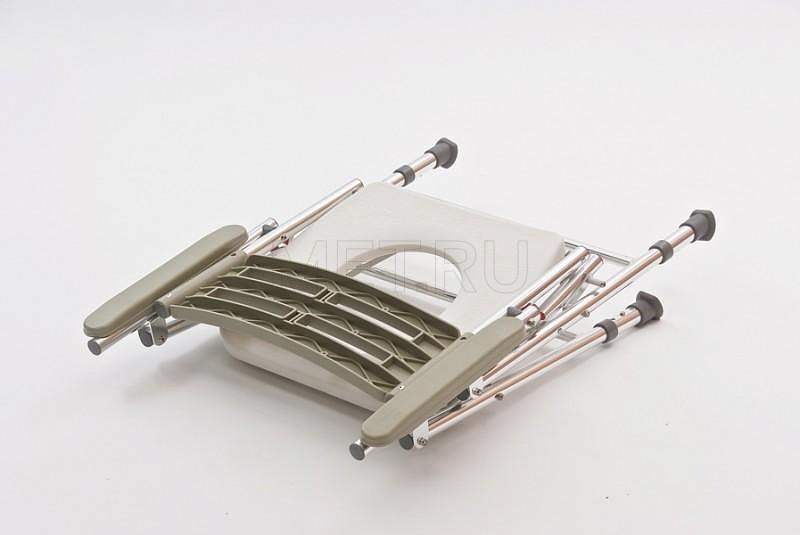 WC XXL (хром) Кресло-туалет складное, повышенной грузоподъемности МЕТ