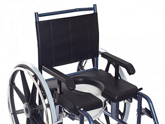 Кресло-коляска с санитарным оснащением, сиденье из мягкой резины