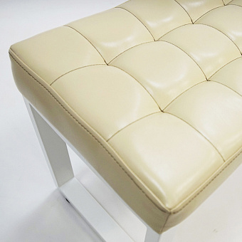 Банкетка 1000 мм (каркас белый / обивка бежевая)