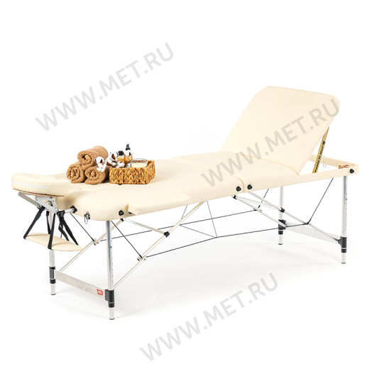 MET Comfort A3 Стол массажный, алюминиевый 3-х секционный, кремовый от производителя