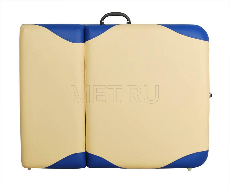 JFST02 (БЕЖ/СИН) Стальной массажный стол с поднимающейся лимфодренажной секцией MET