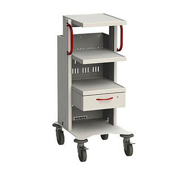 Стойка медицинская для аппаратуры, с выдвижным ящиком