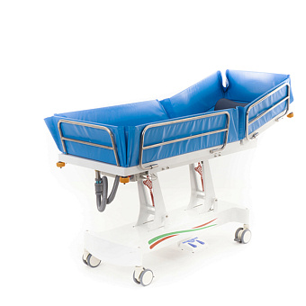 Тележка-каталка для мытья пациентов с электроприводом регулировки высоты, с аккумулятором