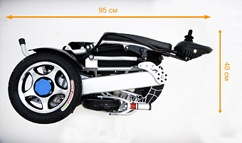 Компактное электрическое кресло-коляска с двумя мотор-колёсами