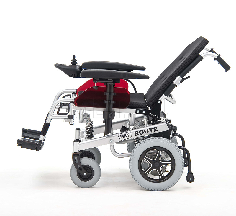 Y MET ROUTE 14 Алюминиевое кресло-коляска с амортизаторами и электромагнитными тормозами MET