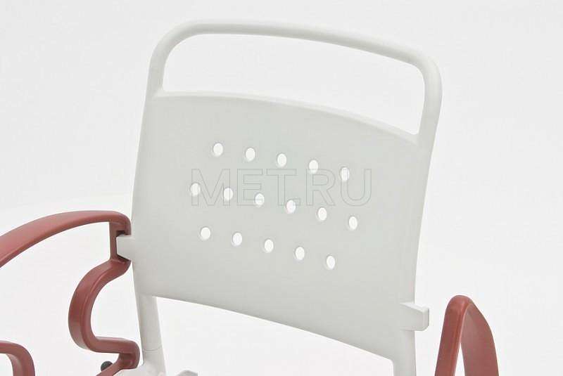 Rebotec Kiel, Германия Туалетный стул с санитарным оснащением, усиленный, серый/рубин МЕТ