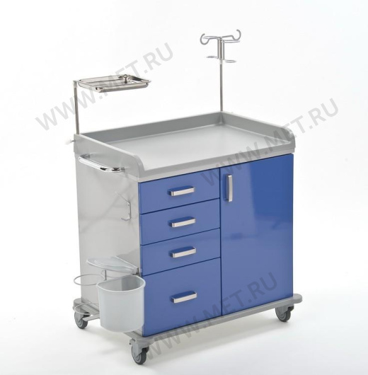 ТММ-0203 Широкий стол анестезиолога - тумба с выдвижными ящиками и дверцей от производителя