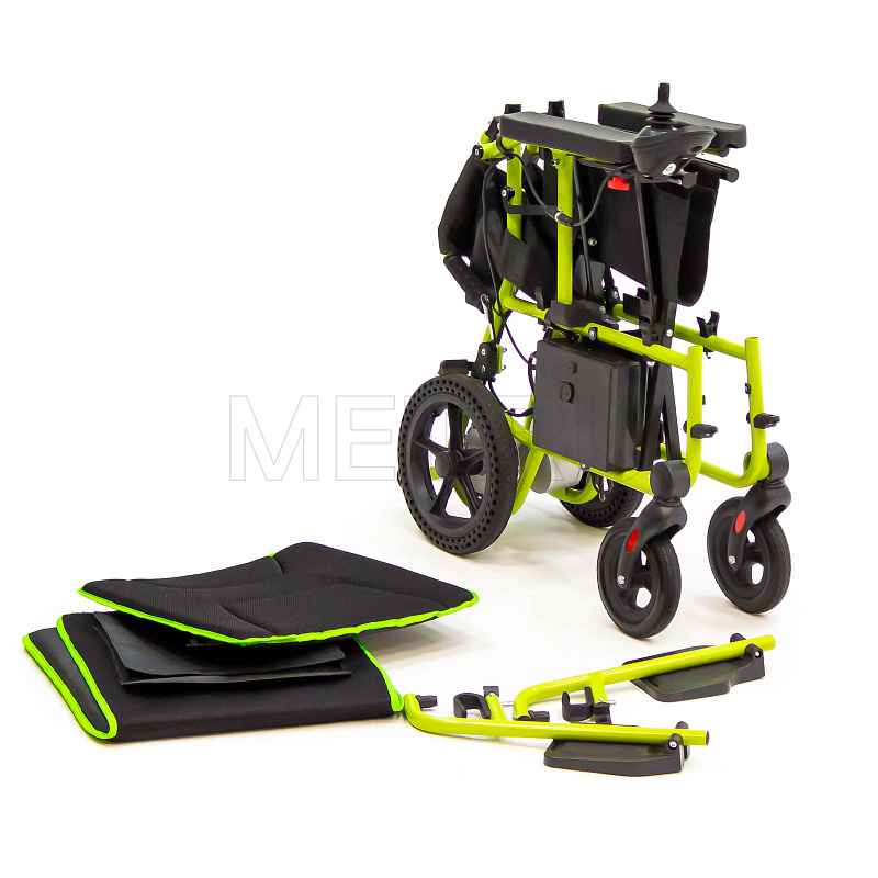 MET COMPACT 15 Суперлегкая электроколяска, складная, с пультом ДУ для сопровождающих лиц