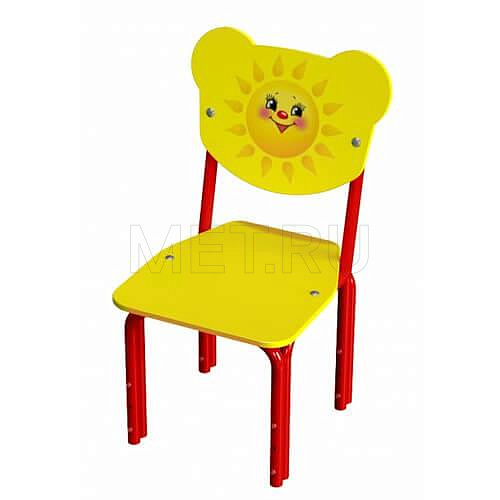 Солнышко Детский стульчик на металлокаркасе для педиатрических ЛПУ и дошкольных учреждений