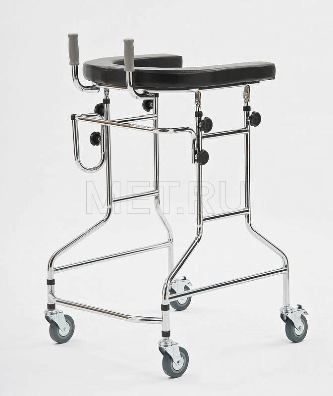 Ходунки-роллатор, реryпируемые по высоте, на 4-х колёсах, подлокотные FS 914 Н Ходунки-роллатор, реryпируемые по высоте, на 4-х колёсах, подлокотные
