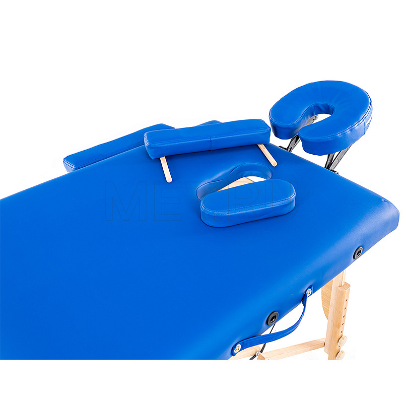 MET Comfort W3 Массажный стол, деревянный, 3-х секционный, синий