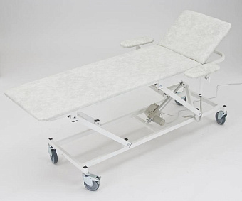 Массажный стол с регулировкой высоты, цвет - светло-серый мрамор