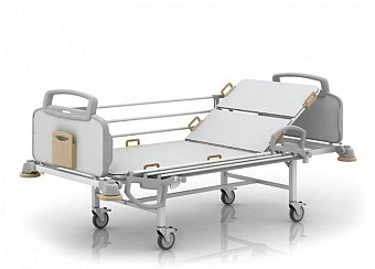 Двухсекционная кровать с винтовой регулировкой головной секции