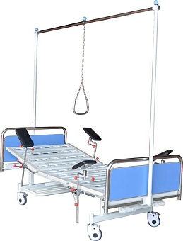 Функциональная механическая кровать с упорами для конечностей