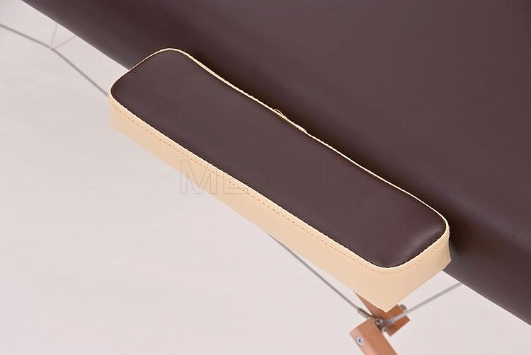 JF-AY01 Массажный складной трёхсекционный стол с рамой из бука, коричнево-бежевый MET