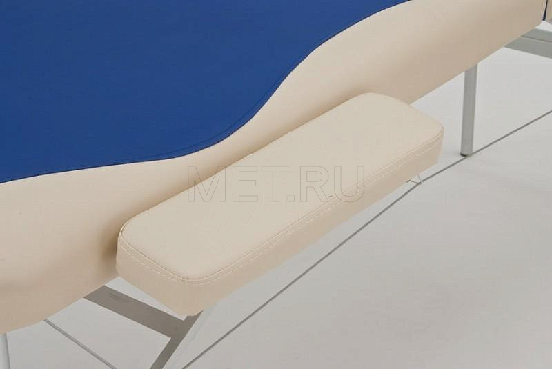 Med-Mos JFAL01А Стол массажный переносной трехсекционный алюминиевый, сине-кремовый от производителя