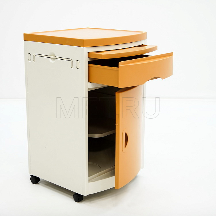 МЕТ ТK-110 Тумба прикроватная бежевая, фасады - охра MET