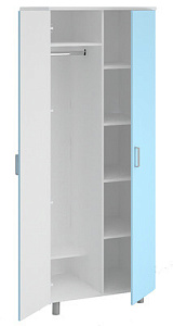 Шкаф для одежды двухстворчатый (800*606*1860) ШК37-00 БЕЛЫЙ/ТОПАЗ по ...