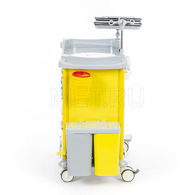 MET PSC-160 Тележка медицинская универсальная желтая 
