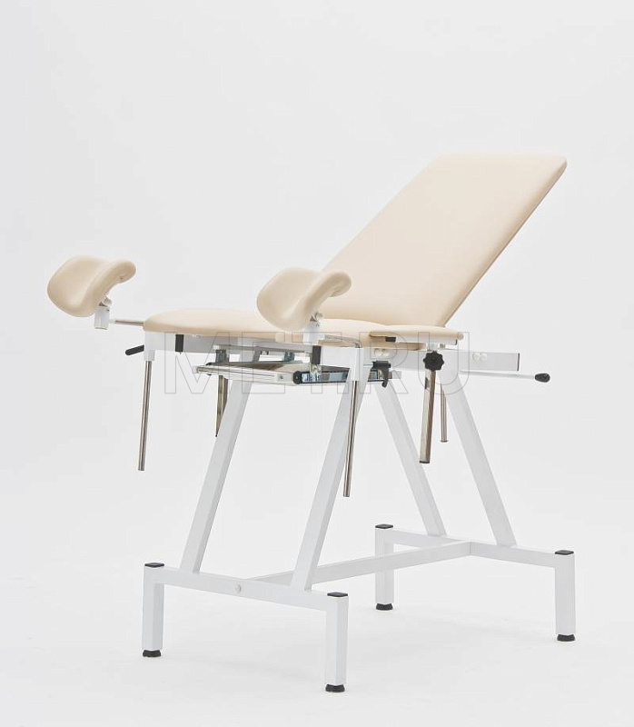 КСГ-01 Кресло гинекологическое с улучшенным шитьем и мягкими опорами, направляющие нерж.сталь