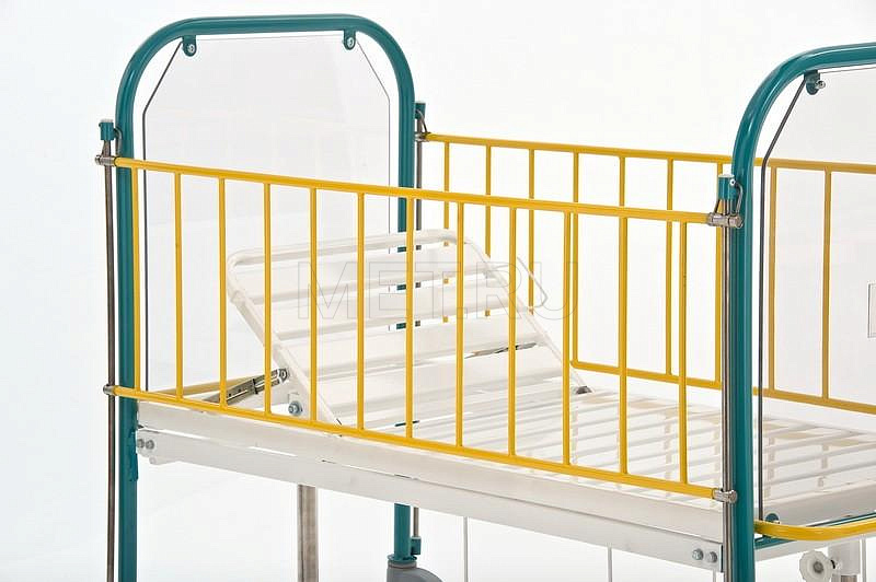 КМФД-7310 Бирюза прозр. Кровать 2-х секционная детская с регулировкой высоты и наклона ложа