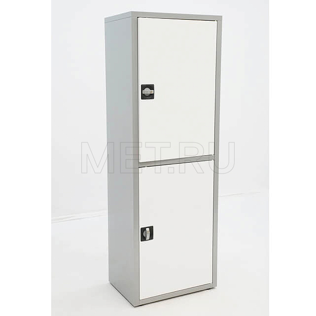размер 175x60x40 cм МЕТ ВАЛЕНТИЯ 1ММ Шкаф медицинский,   каркас-серый, дверцы-белые