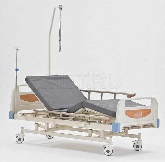 Медицинская кровать с механической регулировкой по высоте E-31 (Сигма-31) Медицинская кровать с механической регулировкой по высоте