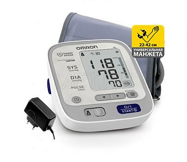 M6 OMRON Тонометр с адаптером и универсальной манжетой 22-42 см