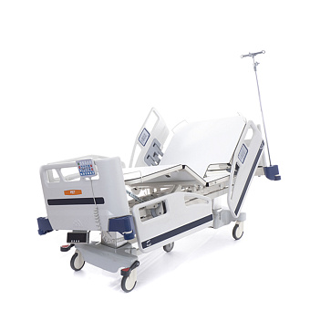 Реанимационная кровать  с ВЕСАМИ и ЛАТЕРАЛЬНЫМИ наклонами на колоннах LINAK