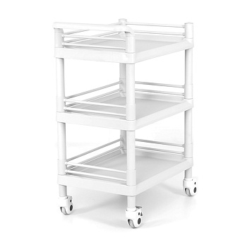 Стол манипуляционный пластиковый с трёхсторонними боковыми ограждениями