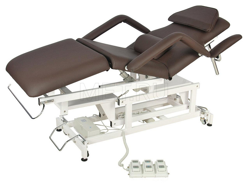  DB-9 (КО-071) кровать массажная с электроприводом, цвет  КОРИЧНЕВЫЙ MET