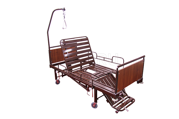 КМФ 942 кардио Кровать кресло  для лежачих больных  с туалетом и столиком, складные бок.огр