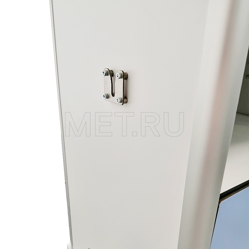 C-EY-01 Прикроватная тумба из HPL-пластика, с выдвижным поворотно-откидным столиком, фасад голубой от производителя