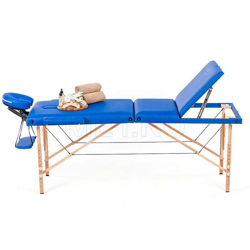 MET Comfort W3 Массажный стол, деревянный, 3-х секционный, синий от производителя