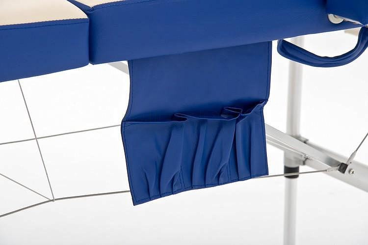 JF AL01А Стол массажный переносной алюм. крем-син/мк MET