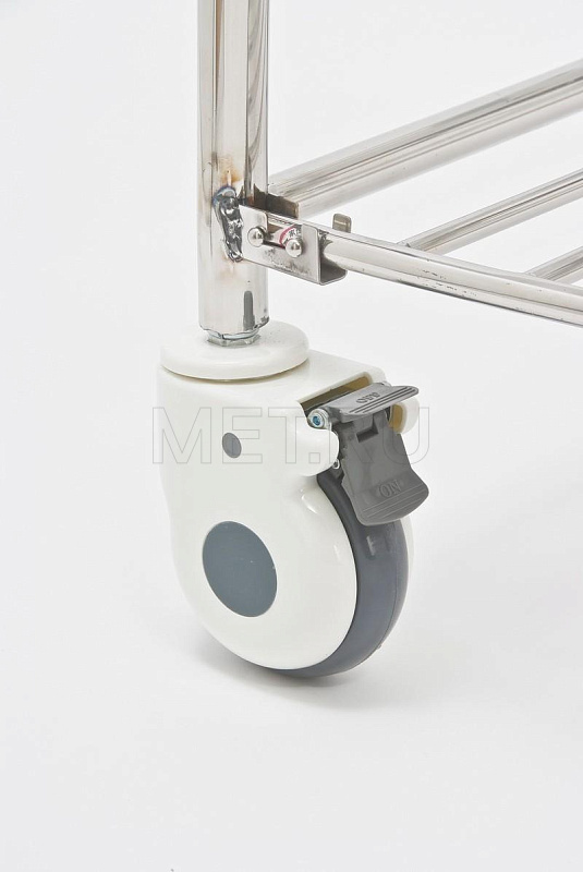 RS104-B Кровать функциональная винтовая с рамой Балканского, спинки - нерж MET