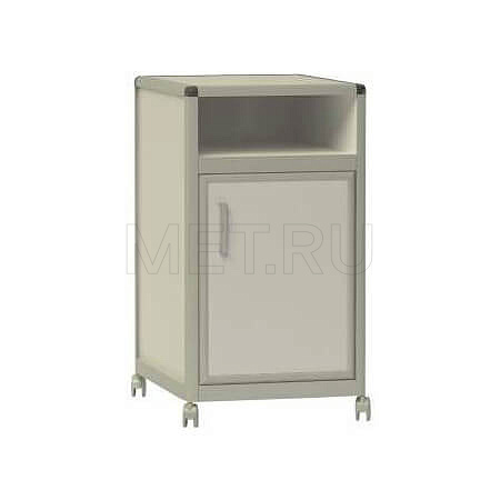 ТЛп.02.00 ПЛАСТИК Тумба лабораторная с нишей и дверью