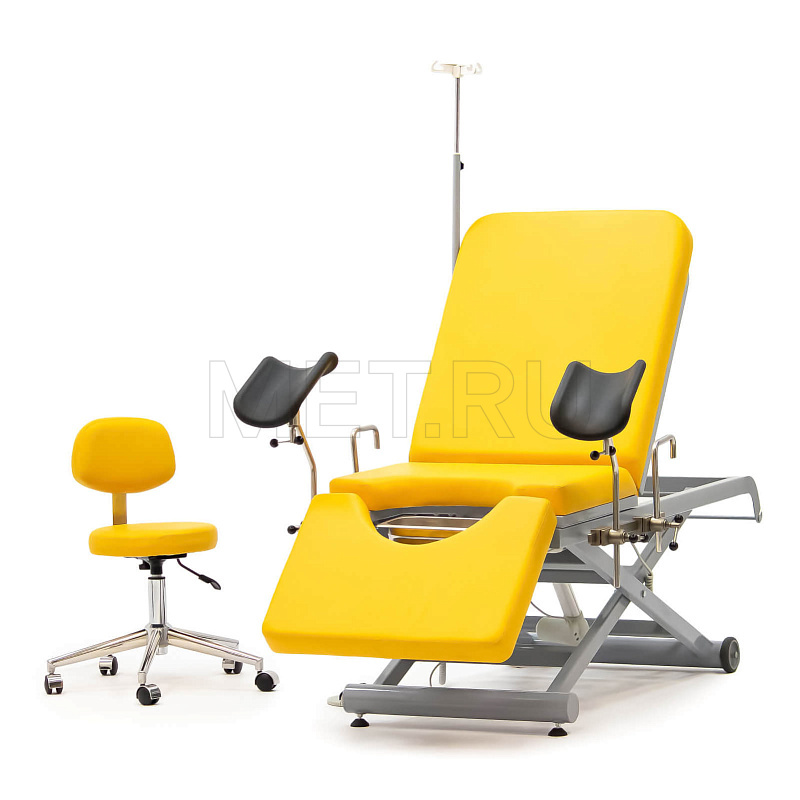 МЕТ KR 16 Гинекологическое кресло-кровать с электроприводом и со стулом для врача в комплекте