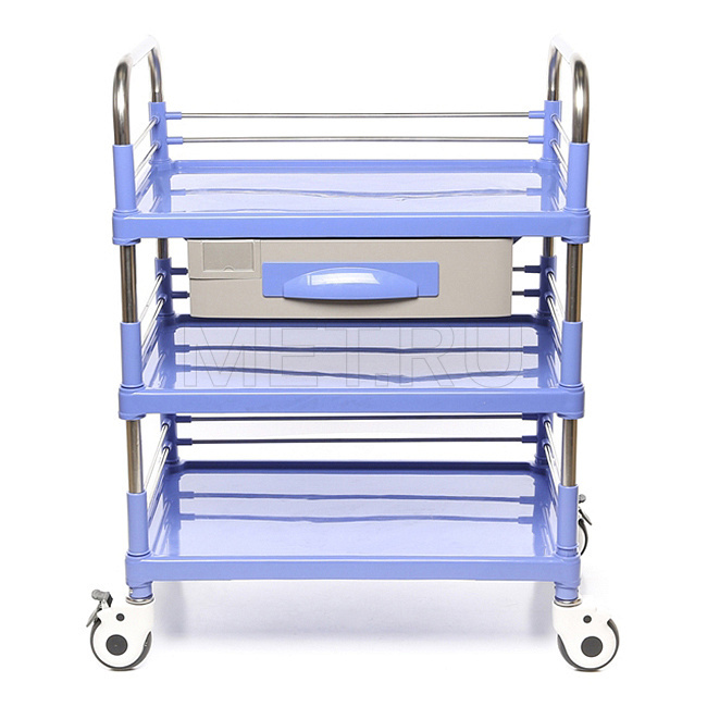 МЕТ ТP-350 Стол манипуляционный трёхполочный  с выдвижным ящиком от производителя