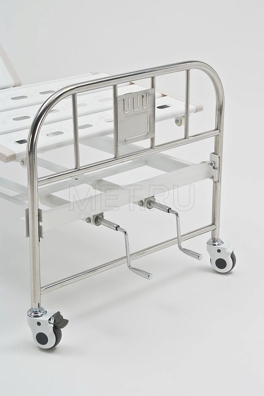 RS104-A Кровать медицинская механическая со спинками из нержавеющей стали