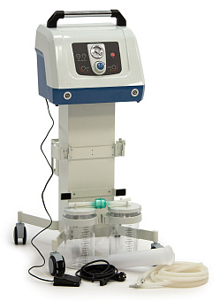 Хирургический аспиратор (отсасыватель) стационарного типа с педалью и двумя емкостями