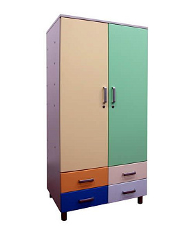 ША.02.01 (850-550-1700) Аптечный шкаф для медикаментов с металлическим трейзером и четырьмя выдвижными ящиками, серия "Бест"