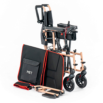 Суперлегкая инвалидная электроколяска с регулируемой спинкой и пультом ДУ